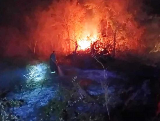 Tarquinia - Incendio in località Ancarano