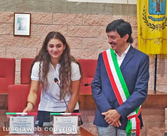 Civitavecchia - Manila Esposito e il sindaco Piendibene