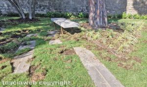 Distrutto dai cinghiali il parco Melvin Jones inaugurato a giugno