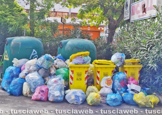 Civitavecchia - I rifiuti ammassati in una via del centro
