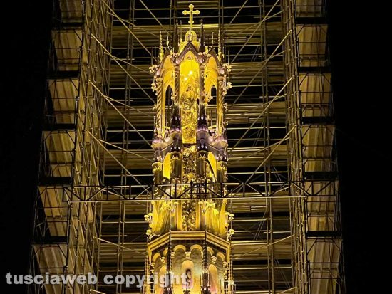 Macchina di Santa Rosa - La prova luci di Dies Natalis