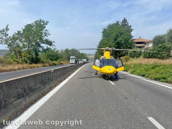 L'eliambulanza sulla Cassia bis