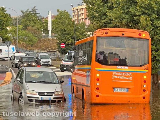 Viterbo - Tangenziale ovest allagata