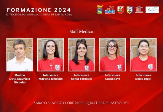 formazione ufficiale 2024 della Mini-Macchina di Santa Rosa del Quartiere Pilastro