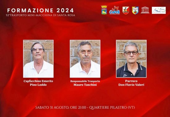 formazione ufficiale 2024 della Mini-Macchina di Santa Rosa del Quartiere Pilastro