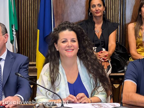 Viterbo - Presentazione del trasporto 2024 della macchina di Santa Rosa - La sindaca Chiara Frontini 