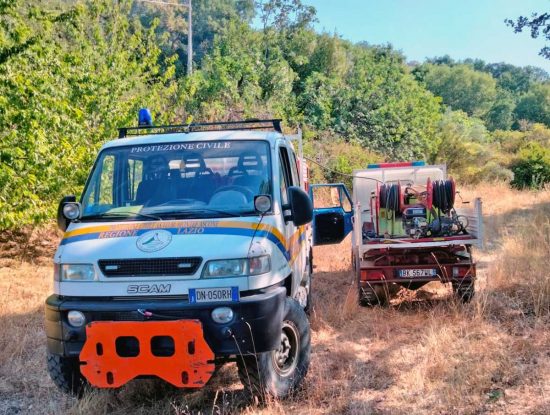 Montefiascone - L'incendio in località Coste - L'intervento dell'Asvom