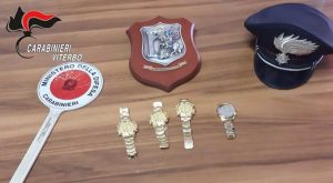Viterbo - Gli orologi sequestrati