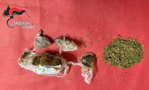 Soriano nel Cimino - La droga sequestrata dai carabinieri