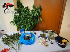 Faleria -Carabinieri - La droga e il materiale sequestrati