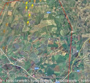 Impianti fotovoltaici a Montalto di Castro visibili da Google Earth
