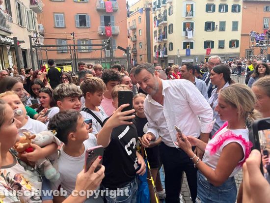 Viterbo - Santa Rosa - Matteo Salvini a San Sisto per il trasporto
