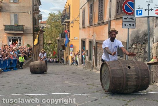 Viterbo - Palio delle botti a Pianoscarano - Il vincitore Stefano Corso