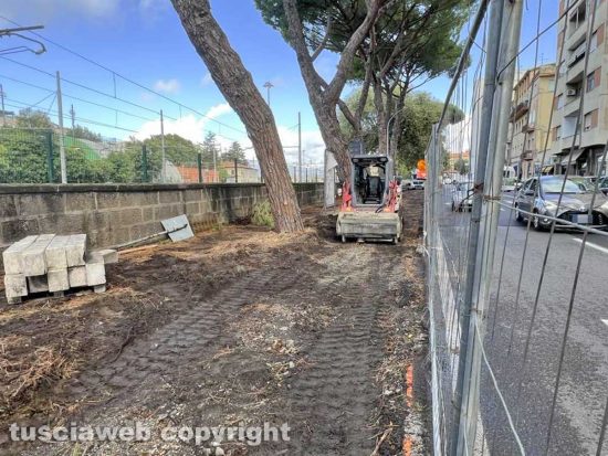 Viterbo - I lavori su viale Francesco Baracca