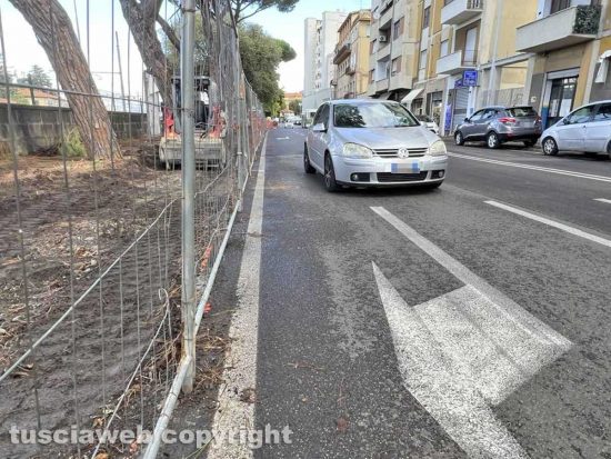 Viterbo - I lavori su viale Francesco Baracca