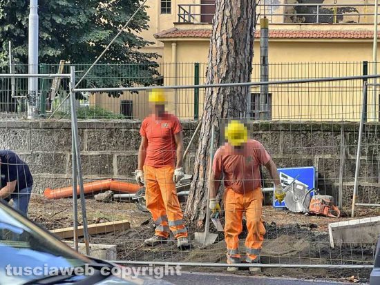 Viterbo - I lavori su viale Francesco Baracca