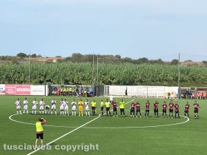 Eccellenza e Promozione – Le compagini di A. Ladispoli e Sorianese prima del fischio iniziale