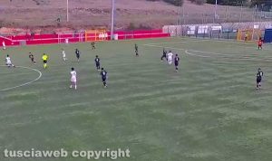 Coppa Italia - Una fase della gara vinta dalla Fc Viterbo sul campo dell'Aranova