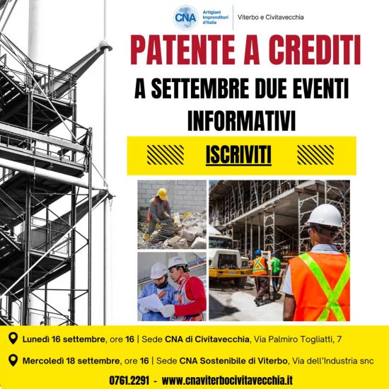 Cna - Patente a crediti
