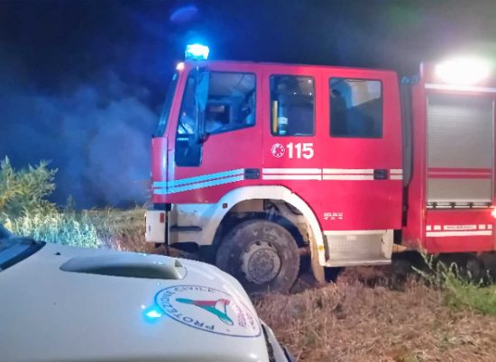 Tarquinia - Incendio nella notte all'Ancarano