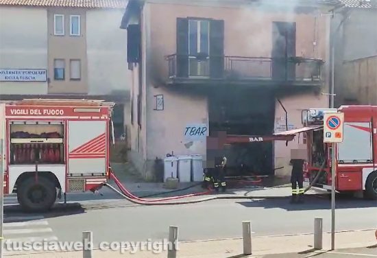 Tuscania - Incendio in un bar Tuscania - Incendio in un bar 