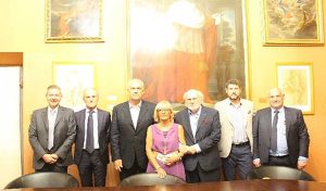 I vertici di Acri e della Consulta delle Fondazioni del Lazio alla Fondazione Carivit