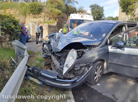 Viterbo - L'incidente sulla Cassia sud 