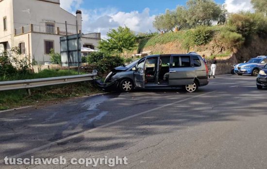Viterbo - L'incidente sulla Cassia sud 