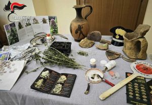 Faleria - Carabinieri - Droga e anfore antiche 