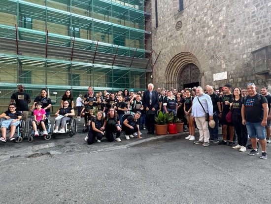 Viterbo - La carovana della legalità alla chiesa di San Francesco per Santa Rosa