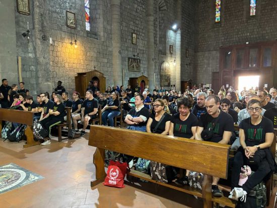 Viterbo - La carovana della legalità alla chiesa di San Francesco per Santa Rosa