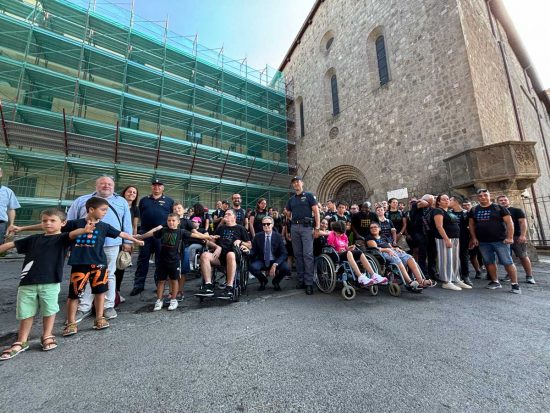 Viterbo - La carovana della legalità alla chiesa di San Francesco per Santa Rosa