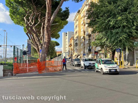 Viterbo - I lavori su viale Francesco Baracca