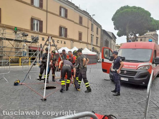 Viterbo - Santa Rosa - Ispezione del sistema fognario sul percorso