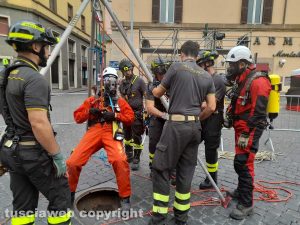 Viterbo - Santa Rosa - Ispezione del sistema fognario sul percorso