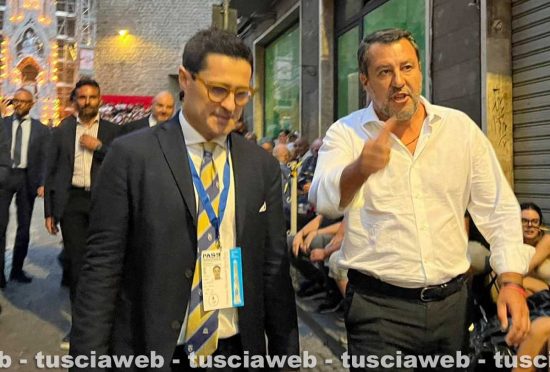 Santa Rosa - Il vicepremier Matteo Salvini con Andrea Micci