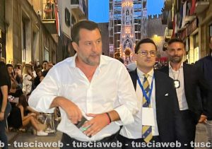 Santa Rosa - Il vicepremier Matteo Salvini con Andrea Micci