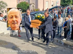 Viterbo - I funerali di Luciano di Marco - Nel riquadro Luciano di Marco
