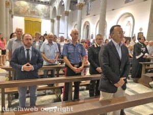 La messa solenne in onore della Madonna della Quercia - I banchi riservati alle autorità cittadine