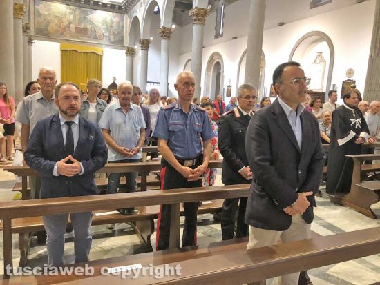 La messa solenne in onore della Madonna della Quercia - I banchi riservati alle autorità cittadine