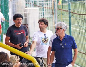 Civitavecchia - Il sindaco Piendibene in tribuna al Tamagnini
