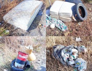 Civitavecchia - rifiuti abbandonati in via Tirzo