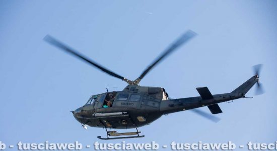Un elicottero AB 412 a Vasanello