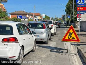 Viterbo - Asfaltatura Cassia Nord - Traffico in tilt