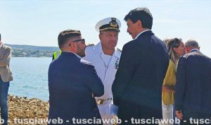 Civitavecchia - L'apertura a sud del porto - Il presidente Pino Musolino, il sindaco Marco Piendibene e il direttore marittimo del Lazio Michele Castaldo