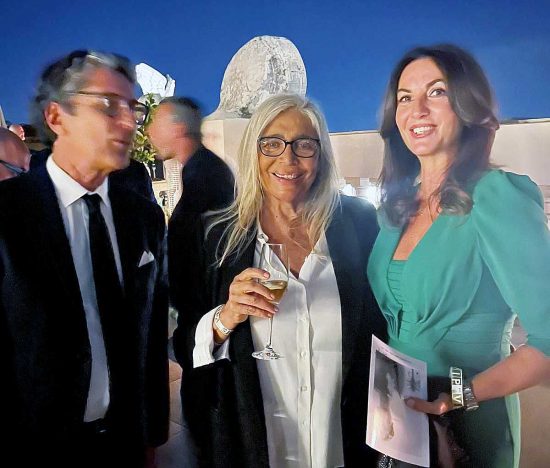 Roma - I festeggiamenti del 90esimo compleanno di Sophia Loren - La famiglia Sensi di Terme dei Papi insieme a Mara Venier