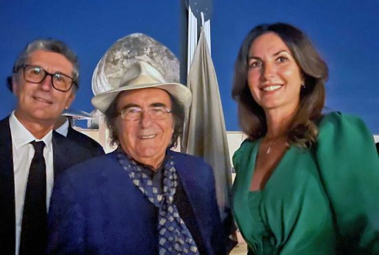 Roma - I festeggiamenti del 90esimo compleanno di Sophia Loren - La famiglia Sensi di Terme dei Papi insieme a Al Bano