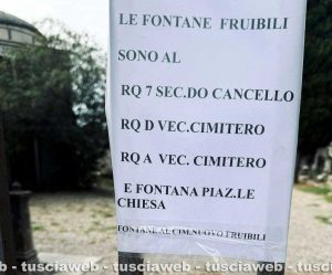 Viterbo - Il cartello al cimitero San Lazzaro