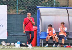 L'allenatore del Civitavecchia Calcio Massimo Castagnari