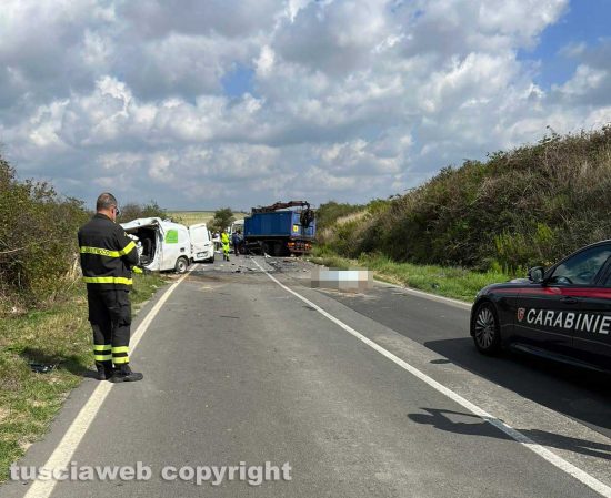 Tuscania - Incidente mortale su Sp Dogana